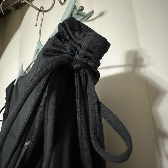 FILA dark gray yoga pants , flared bottoms, side drawstrings to cinch waist - Picture 4 of 8